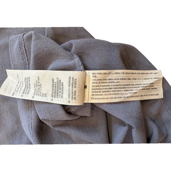 Abercrombie & Fitch Men's Soft Tee Size S – Gray - Picture 3 of 3